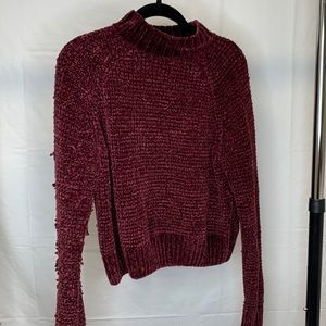 Maroon knit sweater